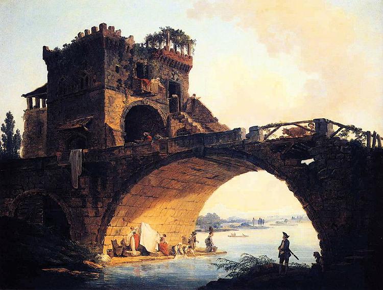 Hubert Robert The Old Bridge